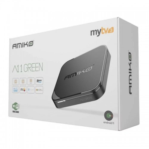 Amiko A11 GREEN | MYTV3 | 2GB + 16GB | DUAL BAND WiF OTT IPTV